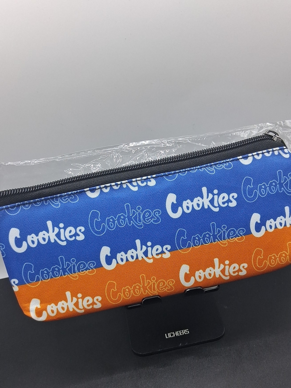 Cookies Blue & Orange Canvas Zip Pouch